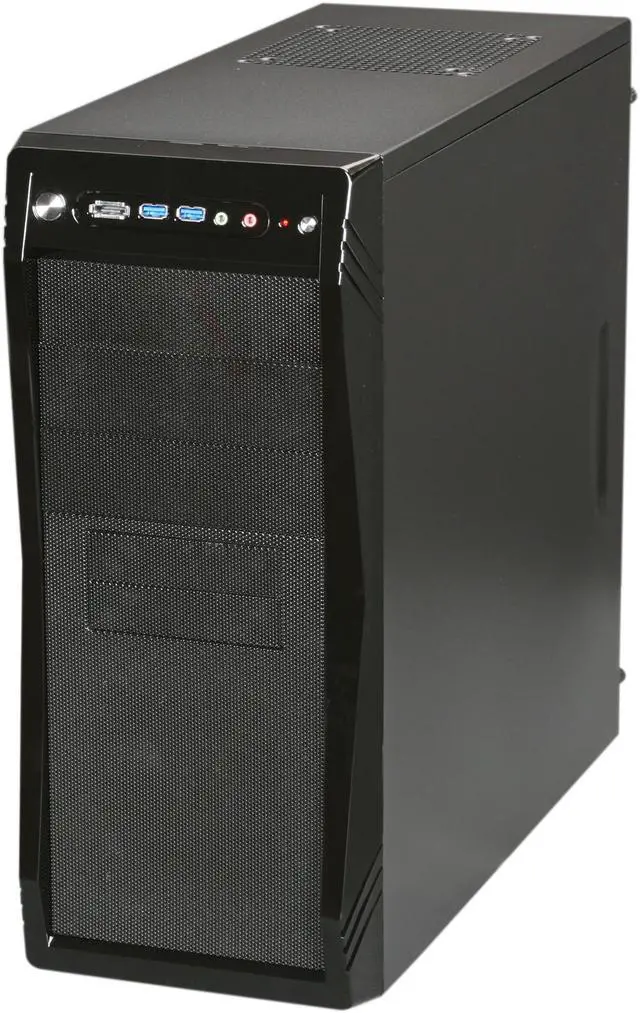 Alt view image 3 of 10 - Rosewill - Black Gaming ATX Mid Tower Computer Case - Dual Front Mounted USB 3.0 Ports, Three Preinstalled Fans: 1 x Front Blue LED 120mm Fan, 1 x Top 140mm Fan, 1 x Rear 120mm Fan - CHALLENGER-U3