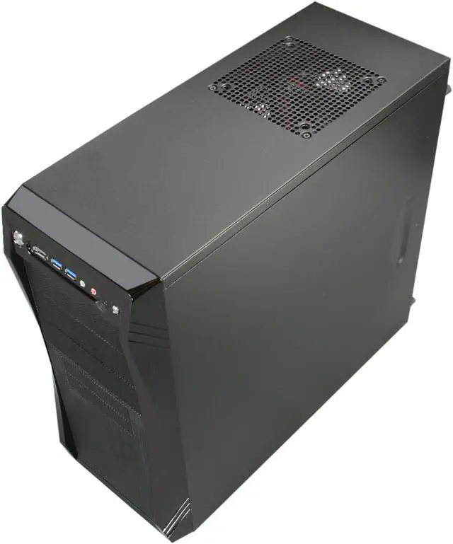 Alt view image 8 of 10 - Rosewill - Black Gaming ATX Mid Tower Computer Case - Dual Front Mounted USB 3.0 Ports, Three Preinstalled Fans: 1 x Front Blue LED 120mm Fan, 1 x Top 140mm Fan, 1 x Rear 120mm Fan - CHALLENGER-U3