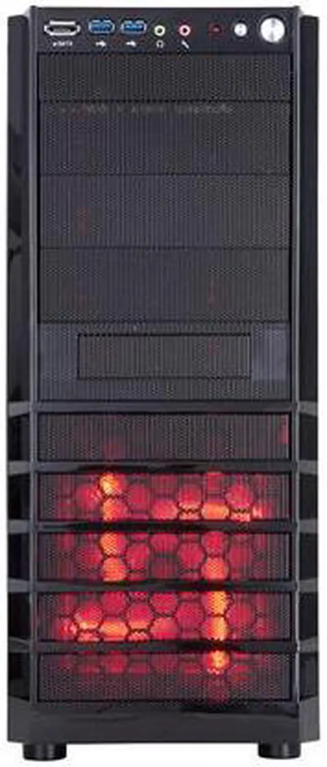 Alt view image 2 of 12 - Rosewill RANGER Gaming ATX Mid Tower Computer Case,two-toned interior coating,come with Three Fans,Support up to 7 Fans, w/ Window Side Panel