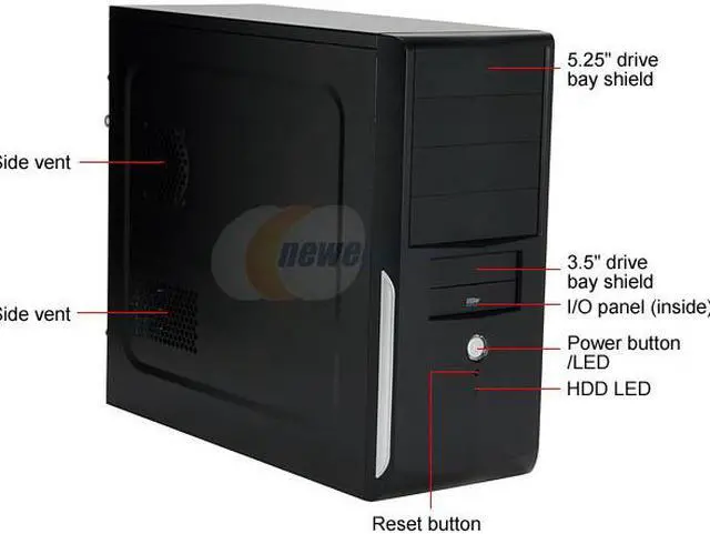 Alt view image 2 of 14 - Rosewill R220-P-BK Black SECC Steel ATX Mid Tower Computer Case
