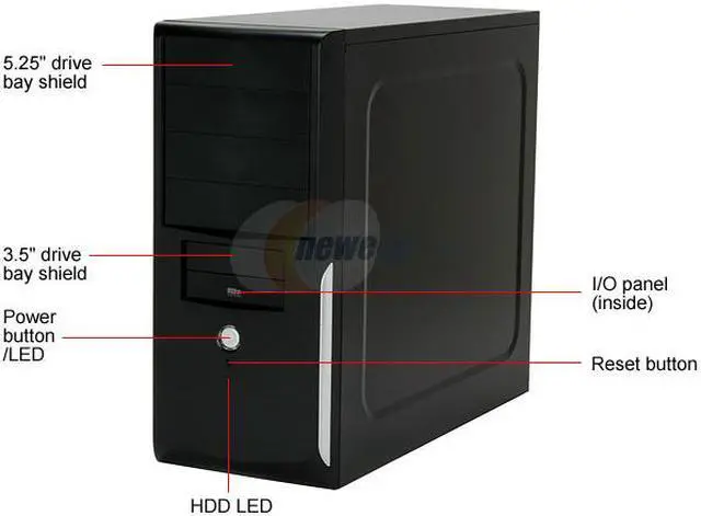 Alt view image 3 of 14 - Rosewill R220-P-BK Black SECC Steel ATX Mid Tower Computer Case