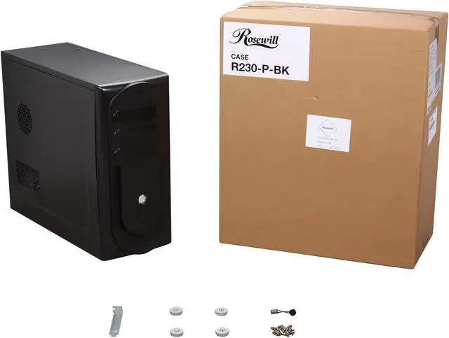 Alt view image 8 of 8 - Rosewill R230-P-BK Black SECC Steel ATX Mid Tower Computer Case