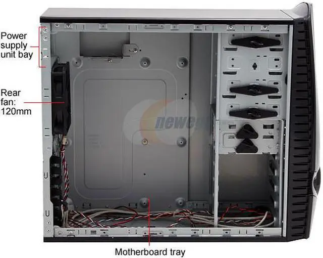 Alt view image 12 of 16 - Rosewill R6252-BK Screw-less Dual Fans ATX Mid Tower Computer Case