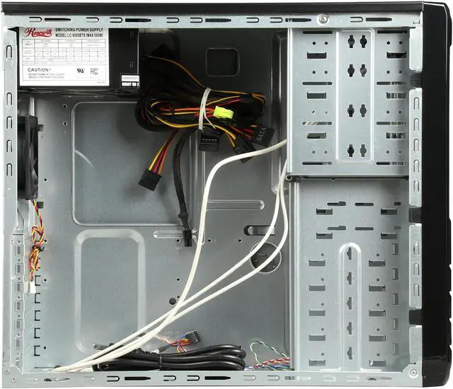 Alt view image 7 of 9 - Rosewill R519-BK - Black ATX Mid Tower Computer Case with 500W Power Supply