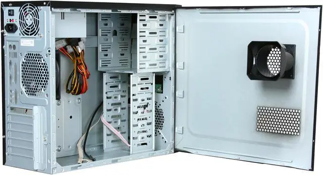 Alt view image 5 of 9 - Rosewill R218-P-BK-450W MicroATX Mid Tower Computer Case, come with 1x 120mm Fan, 450W Power Supply