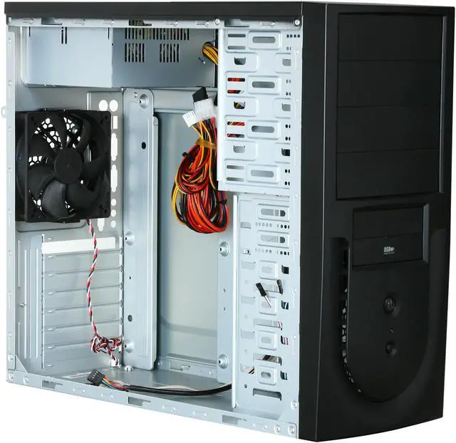 Alt view image 7 of 9 - Rosewill R218-P-BK-450W MicroATX Mid Tower Computer Case, come with 1x 120mm Fan, 450W Power Supply