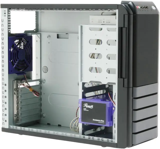Alt view image 9 of 15 - Rosewill R5605-BK 0.8mm Japanese Cold Rolled Steel Front Mesh Design Dual 120mm Fans ATX Mid Tower Computer Case