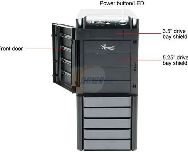 Alt view image 4 of 15 - Rosewill R5605-BK 0.8mm Japanese Cold Rolled Steel Front Mesh Design Dual 120mm Fans ATX Mid Tower Computer Case