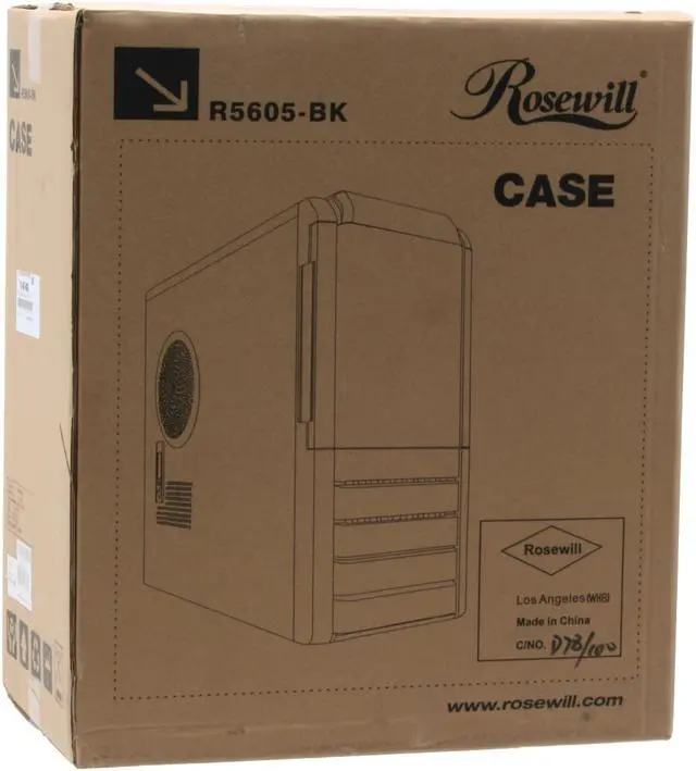 Alt view image 15 of 15 - Rosewill R5605-BK 0.8mm Japanese Cold Rolled Steel Front Mesh Design Dual 120mm Fans ATX Mid Tower Computer Case