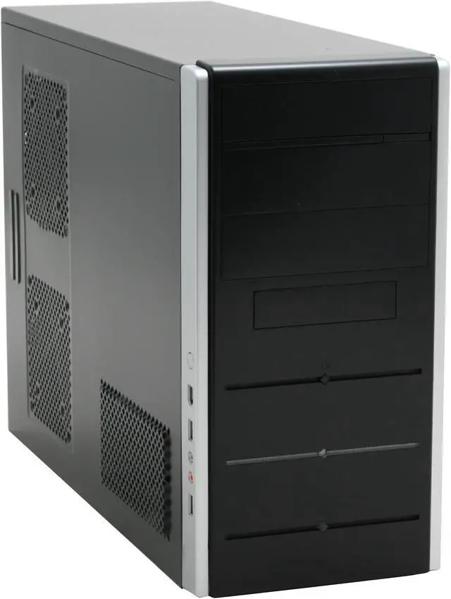 Alt view image 2 of 12 - Rosewill RZS06 SLV Black/ Silver Sturdy SECC Steel ATX Mid Tower Computer Case