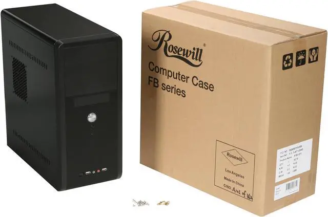 Alt view image 9 of 9 - Rosewill FB-01 Black ATX Mid Tower Computer Case, come with 1x 80mm Fan