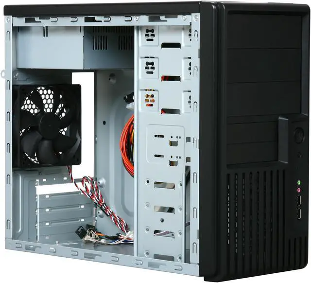 Alt view image 7 of 9 - Rosewill R101-P-BK-450W MicroATX Mid Tower Computer Case, come with 1x 120mm Fan, 450W Power Supply