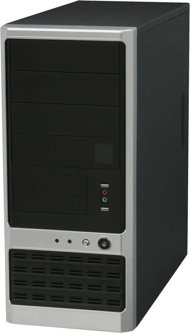Alt view image 3 of 11 - Rosewill R891SL Black/Silver Steel ATX Mid Tower Computer Case with 24 pin &1xSATA Connectors 350W Power Supply
