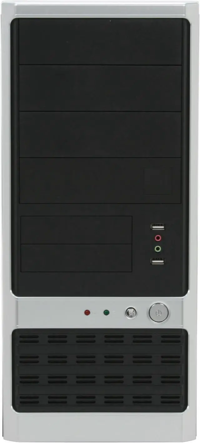 Alt view image 2 of 11 - Rosewill R891SL Black/Silver Steel ATX Mid Tower Computer Case with 24 pin &1xSATA Connectors 350W Power Supply