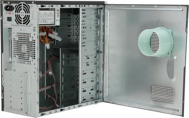 Alt view image 5 of 11 - Rosewill R891SL Black/Silver Steel ATX Mid Tower Computer Case with 24 pin &1xSATA Connectors 350W Power Supply