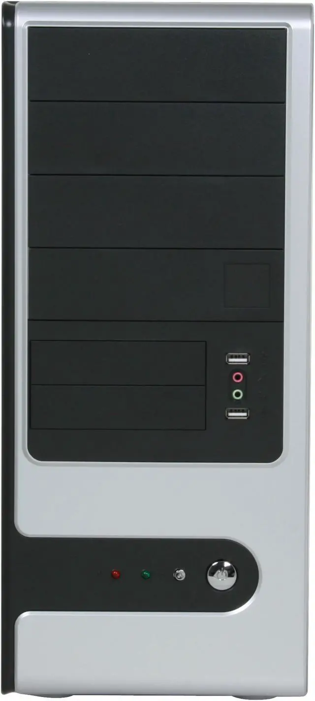 Alt view image 2 of 11 - Rosewill R909SL Black/Silver Steel ATX Mid Tower Computer Case with 24 pin &1 x SATA Connectors 350W Power Supply