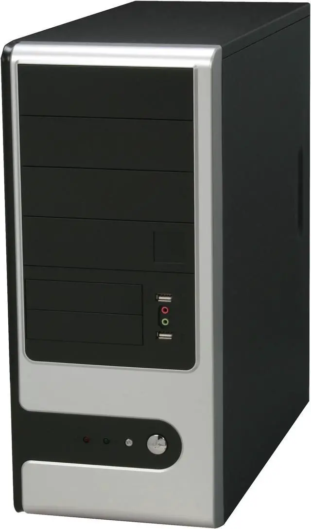 Alt view image 3 of 11 - Rosewill R909SL Black/Silver Steel ATX Mid Tower Computer Case with 24 pin &1 x SATA Connectors 350W Power Supply