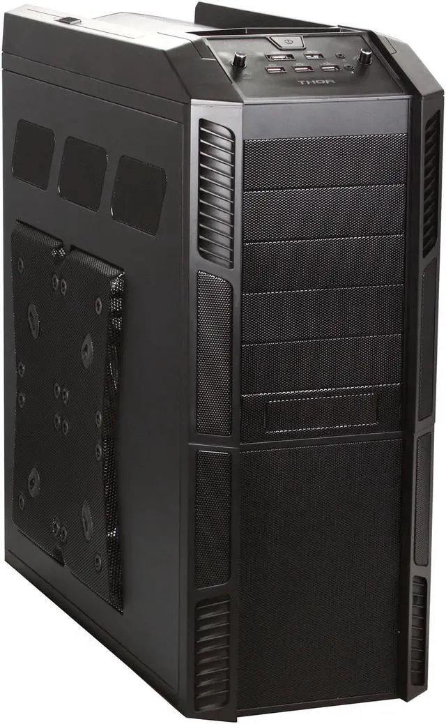 Alt view image 2 of 17 - Rosewill THOR Gaming ATX Full Tower Computer Case, support up to XL-ATX, come with Four Fans-1x Front Red LED 230mm Fan, 1x Top 230mm Fan, 1x Side 230mm Fan, 1x Rear 140mm Fan, Option Fan-1x Bottom 120/140mm Fan