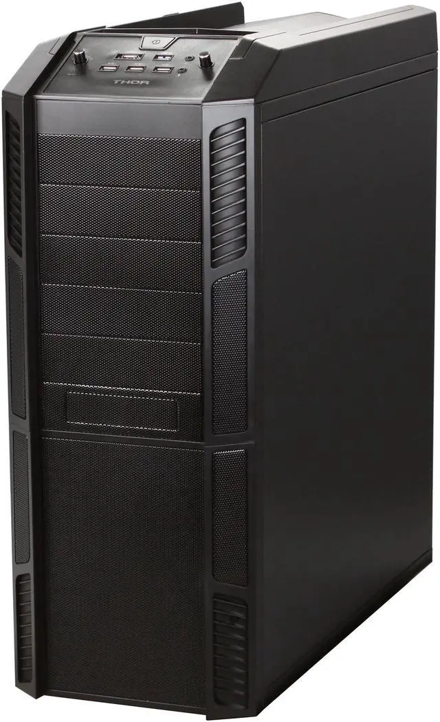 Alt view image 4 of 17 - Rosewill THOR Gaming ATX Full Tower Computer Case, support up to XL-ATX, come with Four Fans-1x Front Red LED 230mm Fan, 1x Top 230mm Fan, 1x Side 230mm Fan, 1x Rear 140mm Fan, Option Fan-1x Bottom 120/140mm Fan