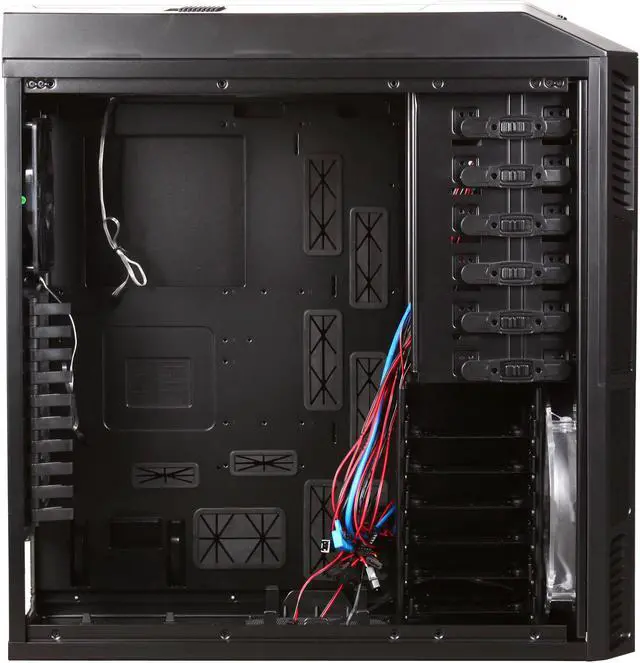 Alt view image 7 of 17 - Rosewill THOR Gaming ATX Full Tower Computer Case, support up to XL-ATX, come with Four Fans-1x Front Red LED 230mm Fan, 1x Top 230mm Fan, 1x Side 230mm Fan, 1x Rear 140mm Fan, Option Fan-1x Bottom 120/140mm Fan
