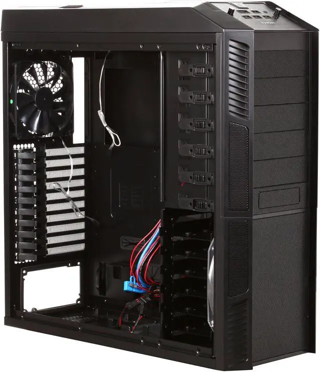 Alt view image 8 of 17 - Rosewill THOR Gaming ATX Full Tower Computer Case, support up to XL-ATX, come with Four Fans-1x Front Red LED 230mm Fan, 1x Top 230mm Fan, 1x Side 230mm Fan, 1x Rear 140mm Fan, Option Fan-1x Bottom 120/140mm Fan