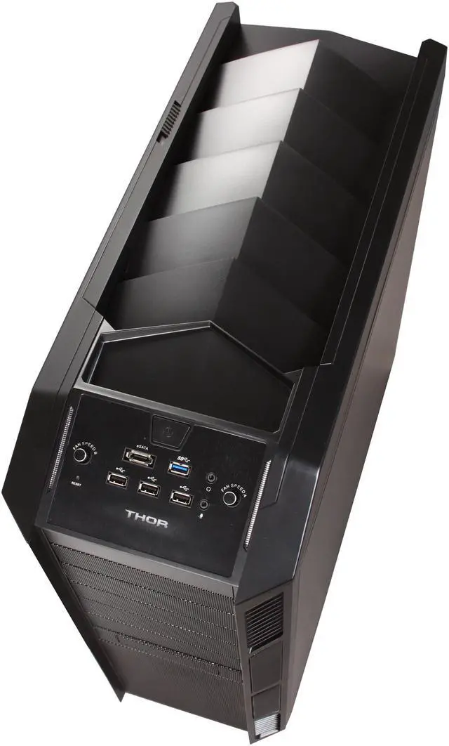 Alt view image 12 of 17 - Rosewill THOR Gaming ATX Full Tower Computer Case, support up to XL-ATX, come with Four Fans-1x Front Red LED 230mm Fan, 1x Top 230mm Fan, 1x Side 230mm Fan, 1x Rear 140mm Fan, Option Fan-1x Bottom 120/140mm Fan