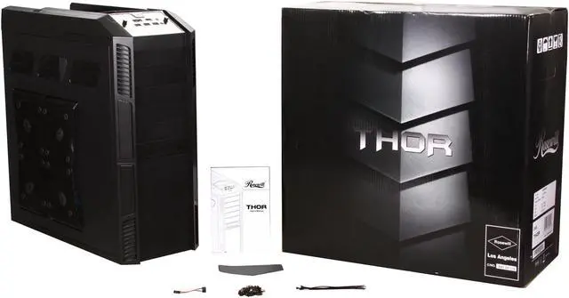 Alt view image 17 of 17 - Rosewill THOR Gaming ATX Full Tower Computer Case, support up to XL-ATX, come with Four Fans-1x Front Red LED 230mm Fan, 1x Top 230mm Fan, 1x Side 230mm Fan, 1x Rear 140mm Fan, Option Fan-1x Bottom 120/140mm Fan