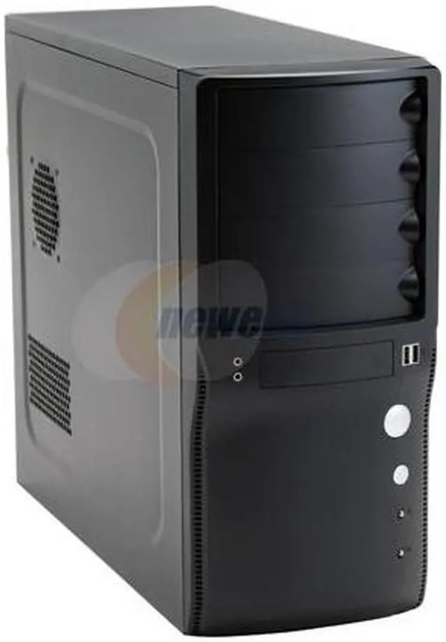 Main image of Rosewill R222-P-BK Black Steel ATX Mid Tower Computer Case
