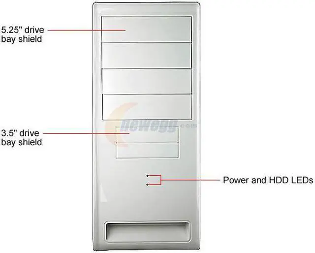 Alt view image 3 of 12 - Rosewill R330-P-WI White 0.6mm SECC Steel ATX Mid Tower Computer Case