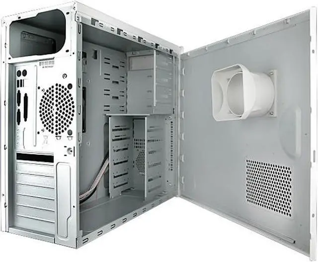 Alt view image 11 of 12 - Rosewill R330-P-WI White 0.6mm SECC Steel ATX Mid Tower Computer Case