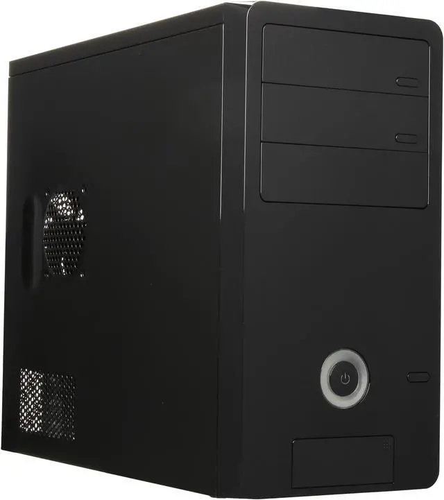Main image of Rosewill - Black, Ultra High Gloss Finished Micro ATX Computer Case with 400W ATX 2.2 12V Power Supply - R363-M-BK