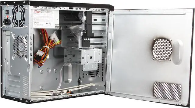 Alt view image 5 of 9 - Rosewill - Black, Ultra High Gloss Finished Micro ATX Computer Case with 400W ATX 2.2 12V Power Supply - R363-M-BK