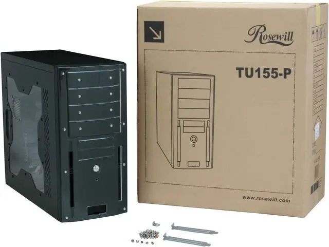 Alt view image 11 of 11 - Rosewill TU-155-P Black 0.8mm SGCC Steel ATX Mid Tower Computer Case