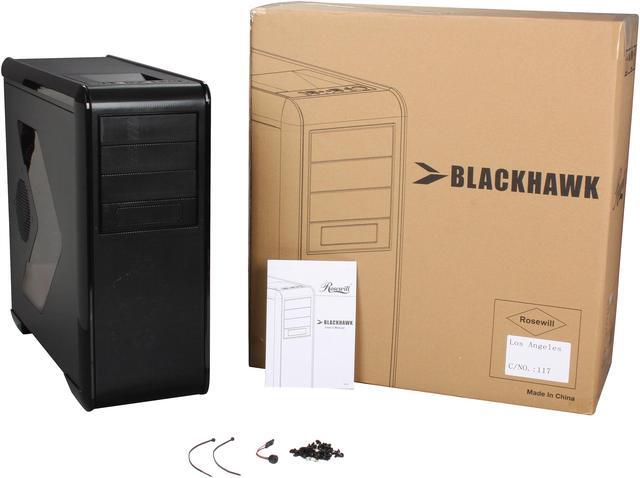 Alt view image 12 of 12 - Rosewill Gaming Computer Case - ATX Mid Tower - Top HDD Dock, Side Window Panel, 5 Preinstalled Fans - BLACKHAWK