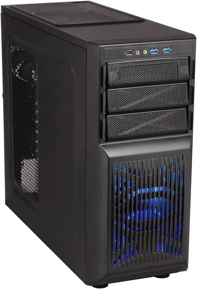 Main image of Rosewill FUTURE Gaming ATX Mid Tower Computer Case, come with Four Fans - 2 x Front Blue LED 120mm Fan, 1x Top 120mm Fan,1x Rear 120mm Fan, Support up to 6 Fans