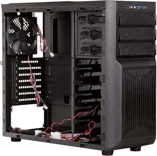Alt view image 7 of 9 - Rosewill FUTURE Gaming ATX Mid Tower Computer Case, come with Four Fans - 2 x Front Blue LED 120mm Fan, 1x Top 120mm Fan,1x Rear 120mm Fan, Support up to 6 Fans