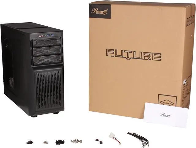 Alt view image 9 of 9 - Rosewill FUTURE Gaming ATX Mid Tower Computer Case, come with Four Fans - 2 x Front Blue LED 120mm Fan, 1x Top 120mm Fan,1x Rear 120mm Fan, Support up to 6 Fans