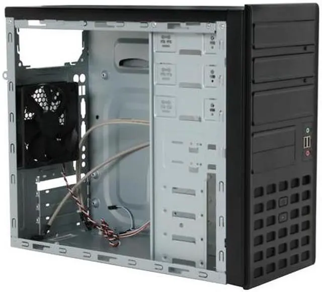 Alt view image 10 of 11 - Rosewill R102-P-BK 120mm Fan MicroATX Mid Tower Computer Case