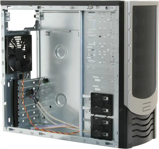 Alt view image 9 of 12 - Rosewill Wind Ryder RZLS142A-P BK Dual 120mm Cooling Fans and Mesh Design Front Panel Steel ATX Mid Tower Computer Case