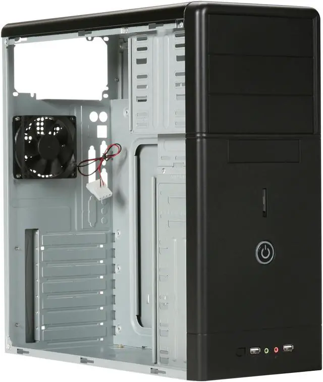 Alt view image 7 of 9 - Rosewill FB-02 Black ATX Mid Tower Computer Case, come with 1x 80mm Fan