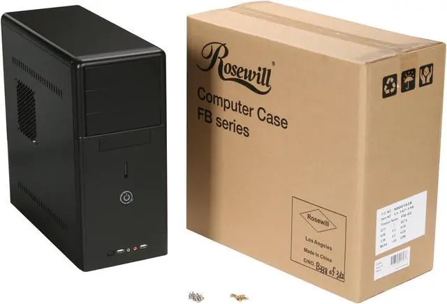 Alt view image 9 of 9 - Rosewill FB-02 Black ATX Mid Tower Computer Case, come with 1x 80mm Fan