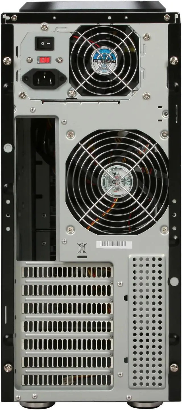 Alt view image 13 of 16 - Rosewill Conqueror RPS-01-WB500P Triple 120mm Fans Steel ATX Mid tower Computer Case with 500W Power Supply