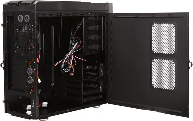 Alt view image 6 of 10 - Rosewill GEAR X3 Gaming ATX Mid Tower Computer Case,Support up to 15.36" Video Card,come with Three Fans-1x Front Blue LED 140mm Fan,1x Top 120mm Fan,1x Rear 120mm Fan,Option Fan-1x Top 120mm Fan,2x Side 120mm Fan