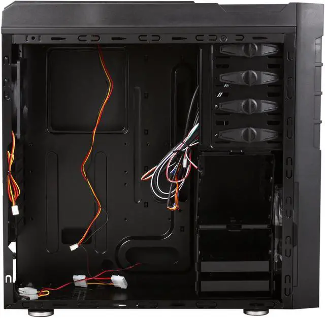 Alt view image 7 of 10 - Rosewill GEAR X3 Gaming ATX Mid Tower Computer Case,Support up to 15.36" Video Card,come with Three Fans-1x Front Blue LED 140mm Fan,1x Top 120mm Fan,1x Rear 120mm Fan,Option Fan-1x Top 120mm Fan,2x Side 120mm Fan