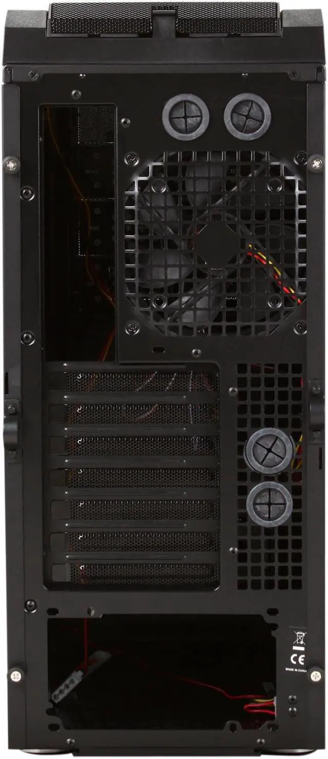 Alt view image 9 of 10 - Rosewill GEAR X3 Gaming ATX Mid Tower Computer Case,Support up to 15.36" Video Card,come with Three Fans-1x Front Blue LED 140mm Fan,1x Top 120mm Fan,1x Rear 120mm Fan,Option Fan-1x Top 120mm Fan,2x Side 120mm Fan