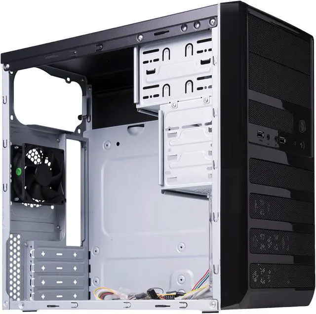 Alt view image 9 of 11 - Rosewill RANGER-M Dual-Fan Micro ATX Mini Tower Gaming Computer Case with Blue LED Lighting