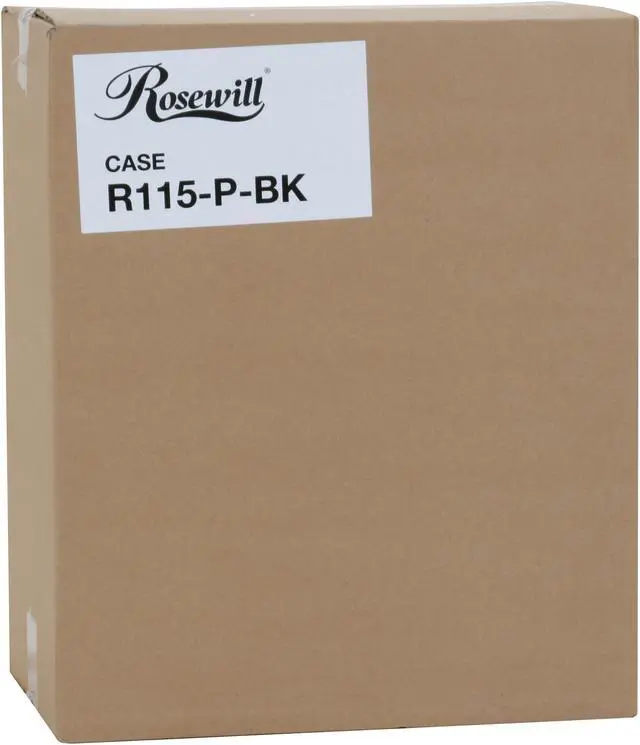 Alt view image 12 of 12 - Rosewill R115-P BK Black SECC Steel Micro ATX Mid Tower Computer Case