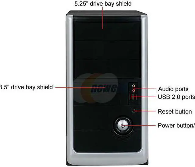 Alt view image 2 of 12 - Rosewill R115-P BK Black SECC Steel Micro ATX Mid Tower Computer Case