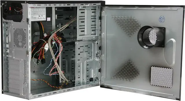 Alt view image 7 of 14 - Rosewill R512BS Black Ultra High Gloss Finished ATX Mid Tower Computer Case with 500W 20+4Pin &4SATA Connectors Power Supply