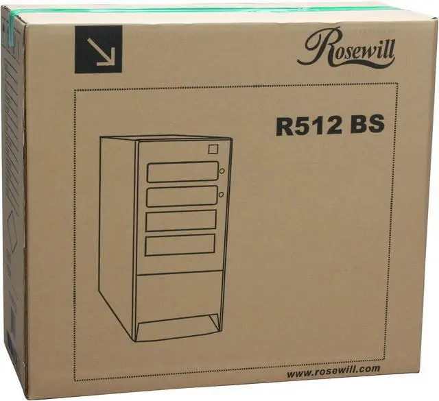 Alt view image 14 of 14 - Rosewill R512BS Black Ultra High Gloss Finished ATX Mid Tower Computer Case with 500W 20+4Pin &4SATA Connectors Power Supply
